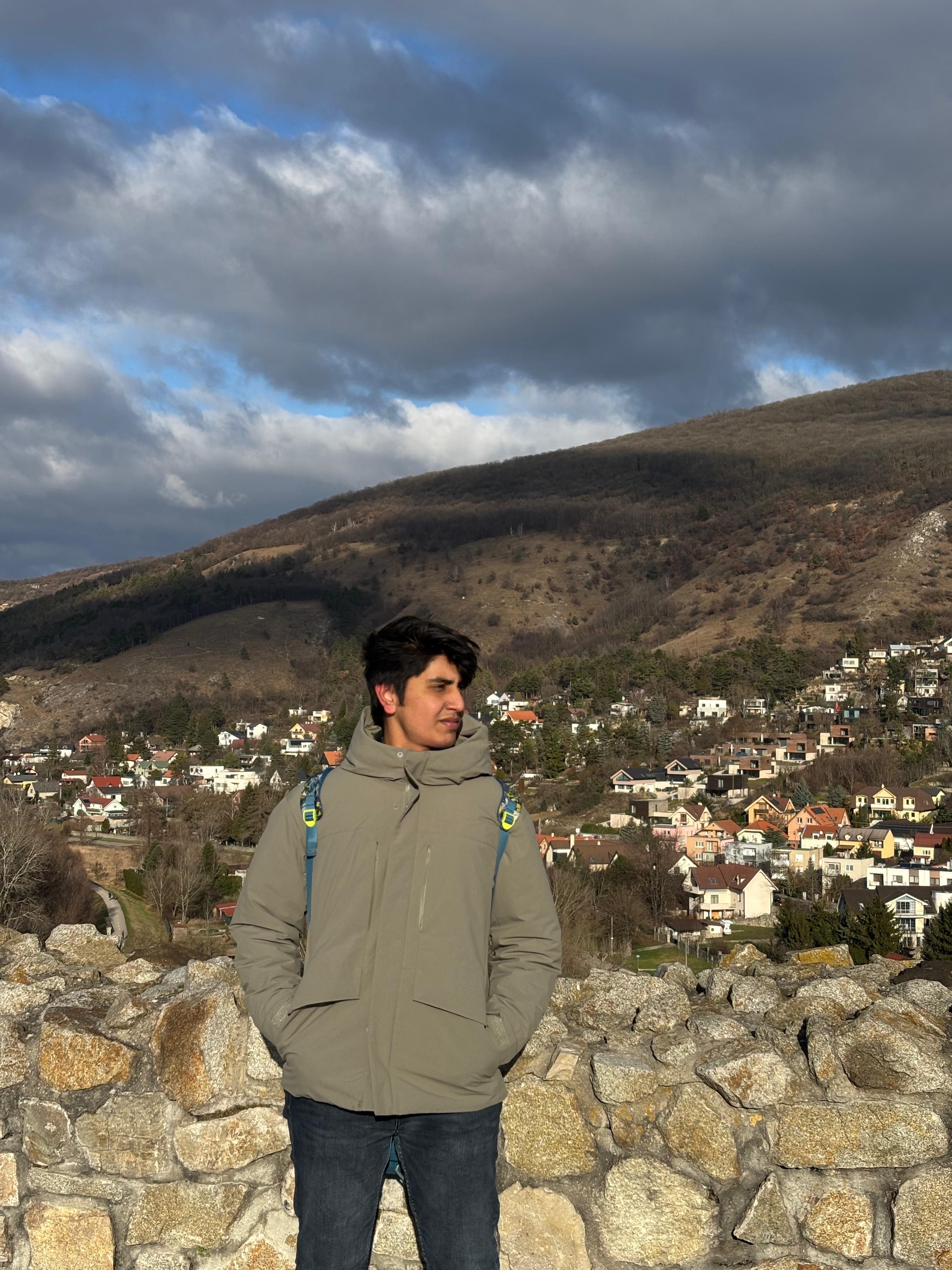 Rupam outdoors in the mountains